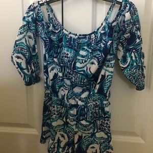 EUC Lily Pulitzer girls cold shoulder romper